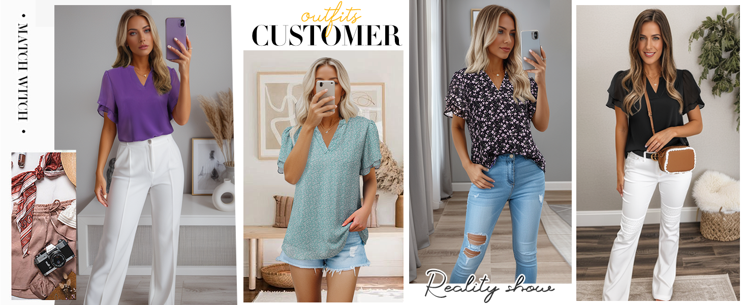 work tops dressy casual blouse