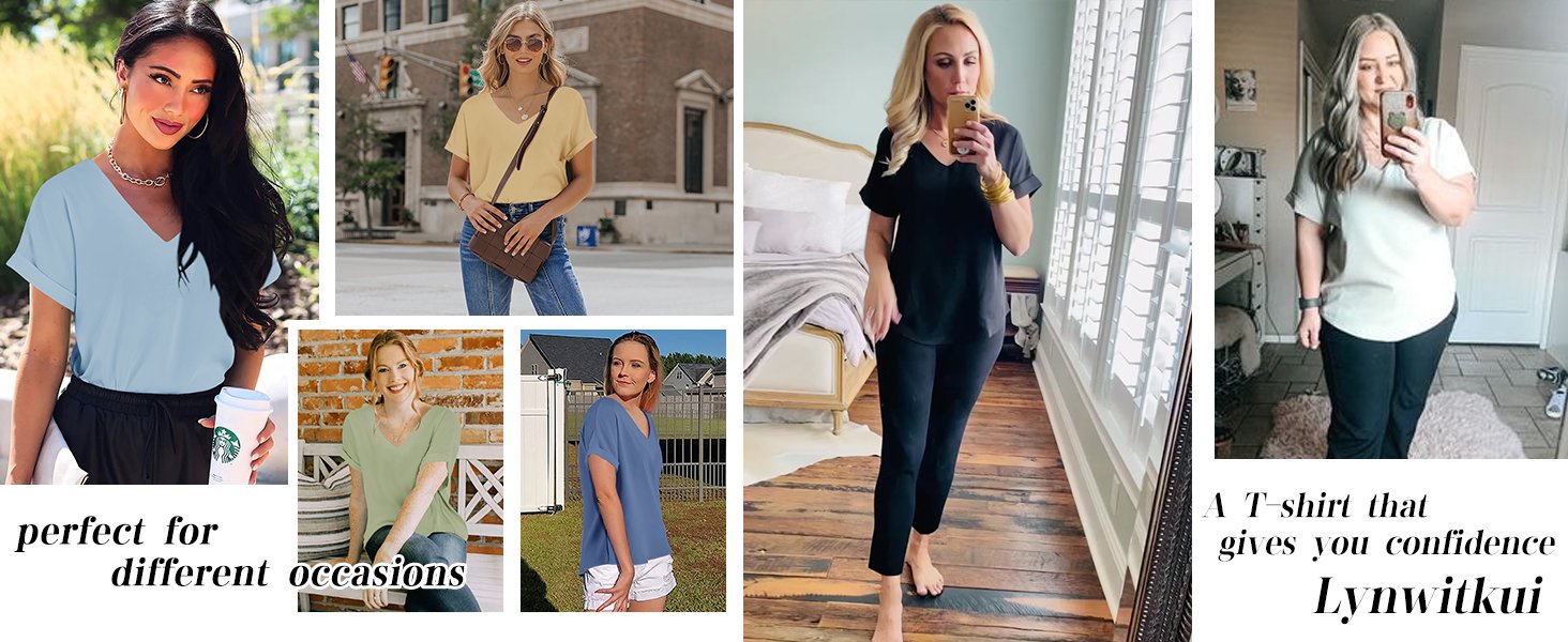 Summer Shirt V Neck Casual Tshirts For Different Occasions