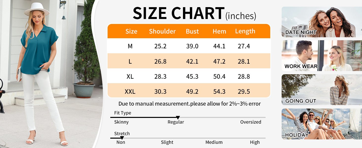 womens summer chiffon blouses casual t-shirts v neck tops lightweight