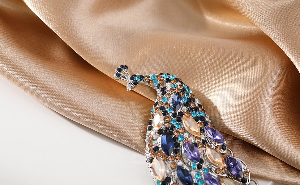 peacock brooch