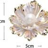 Peony Flower Brooch Vintage Pearl Brooch Lady Oil Drip Alloy Corsage Elegant Bezel Flower Pearl Brooch Banquet Wedding Exquisite Jewelry Gift Suitable for Female Friends