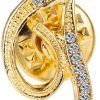 Initial Letter Brooch Pin Small Lapel Pin Tie Tack Name Personalized Gifts for Women Men Gold A-Z