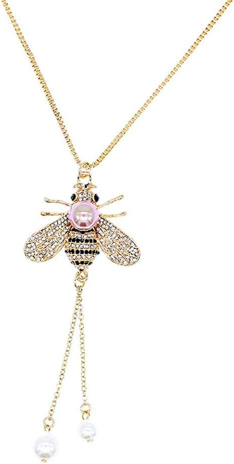 Honey Bee Brooches Crystal Insect Themed Bee Brooch Animal Fashion Shell Pearl Brooch Pin Gold Tone