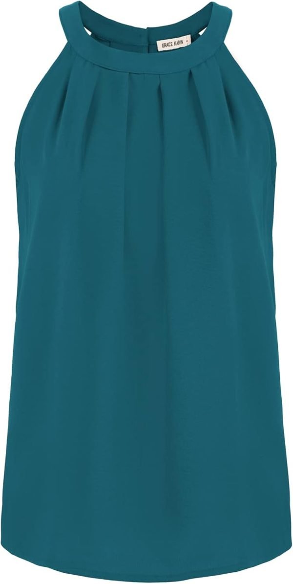 51DNJJBlo3L._AC_SL1500 Sequin Halter Tops for Women Sleeveless Dressy Sparkle Tank Camisole Tops Party Club Cocktail Vest Shirt