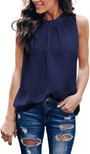 51JvLiMMw8L._AC_16e7503c-3155-4672-a280-3645906d582e Womens Casual Sleeveless Shirts Halter Neck Leopard Print Tank Top and Blouses