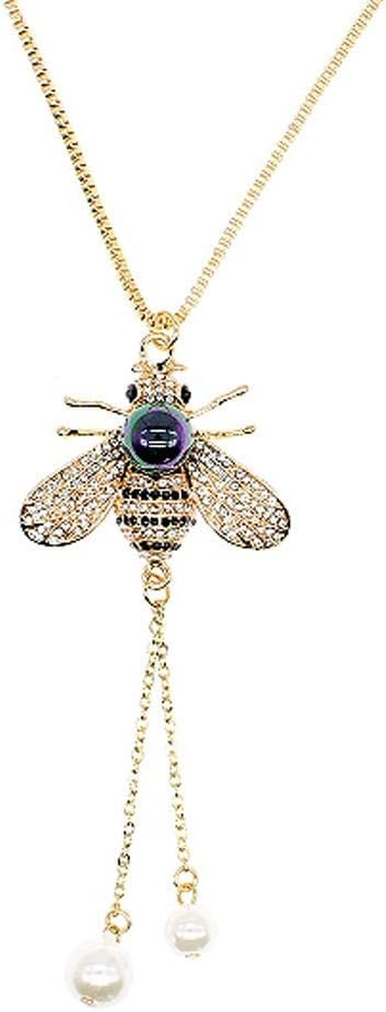 Honey Bee Brooches Crystal Insect Themed Bee Brooch Animal Fashion Shell Pearl Brooch Pin Gold Tone