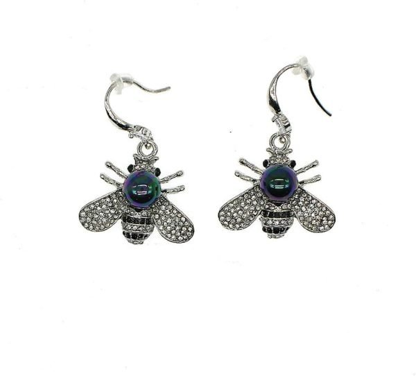 Honey Bee Brooches Crystal Insect Themed Bee Brooch Animal Fashion Shell Pearl Brooch Pin Gold Tone