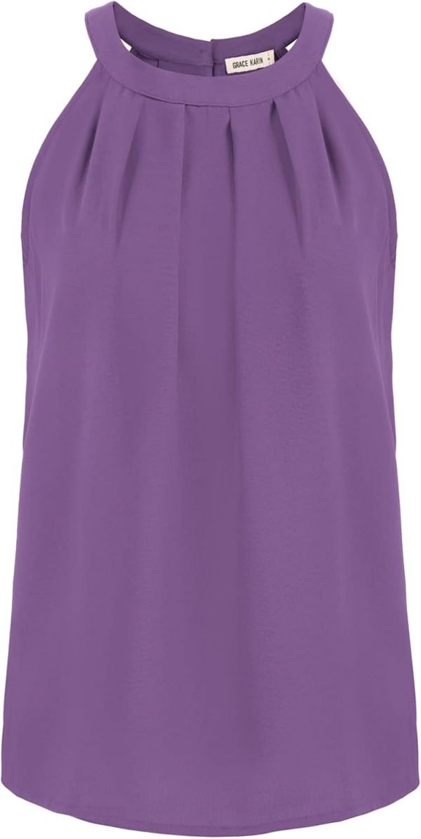 51rURoLQ72L._AC_SL1500 Sequin Halter Tops for Women Sleeveless Dressy Sparkle Tank Camisole Tops Party Club Cocktail Vest Shirt