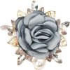 Elegant Rose Flower Brooch Pin for Women Men Wedding Party Gentleman's Essentials Handmade Crystal Pearl Fabric Flower Lapel Pin Dress Suit Accessories Boutonniere Ideas Gift Valentine's Day