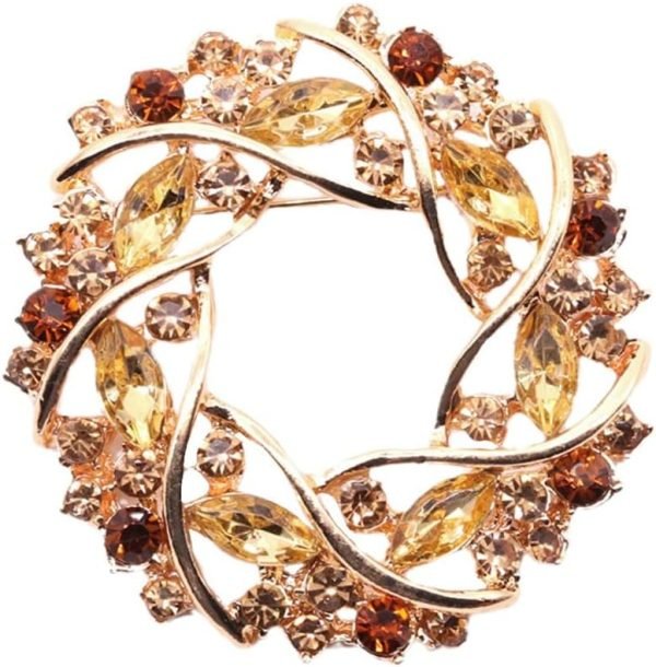 612w6YgXntL._AC_SL1000 Colorful Rhinestone Crystal Sunflower Brooch Pin for Women Dress Hat Decoration