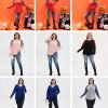 Plus Size T Shirt for Women Long Sleeve Raglan Tops Tee Shirts Color Block Top Leopard Plaid Print XL-5XL 14W-28W