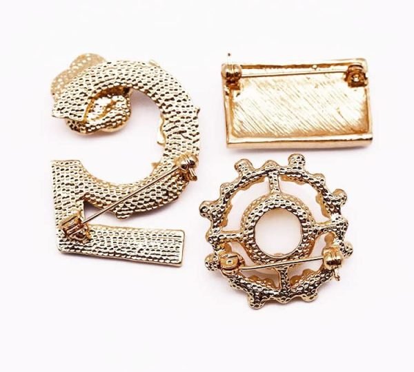 Celebrity Designer Jewelry Brooch Pins,Brooches with Imitation Pearl for Women Fashion