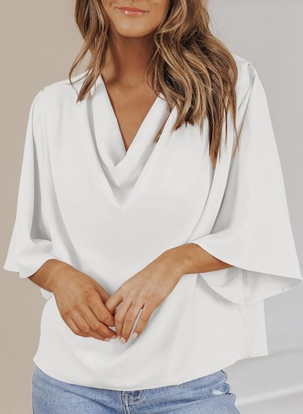 615TScRuYeL._AC_SL1500 Womens Blouses and Tops Short Sleeve Chiffon Shirts and Tops