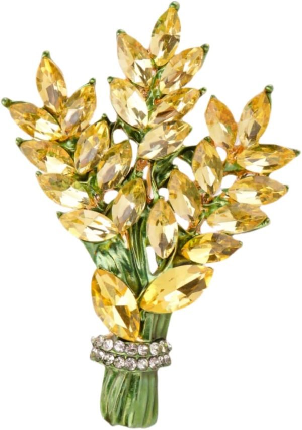 Lavender flower brooch crystal rhinestone tulip brooch elegant accessories jewelry women brooches and pins fashion jewelry wedding flowers lapel pin