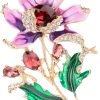 Lavender flower brooch crystal rhinestone tulip brooch elegant accessories jewelry women brooches and pins fashion jewelry wedding flowers lapel pin