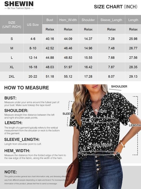 Women's Casual V Neck Floral Print Smocked Short Sleeve Chiffon Blouses Bohemian Top Shirts