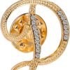 Initial Letter Brooch Pin Small Lapel Pin Tie Tack Name Personalized Gifts for Women Men Gold A-Z