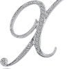 Letter Brooch Pins Initial Rhinestone Brooch for Women Crafts Silvery A-Z