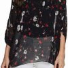 Women Chiffon Blouse Floral Batwing Sleeve Beach Cover Loose Tunic Shirt Tops