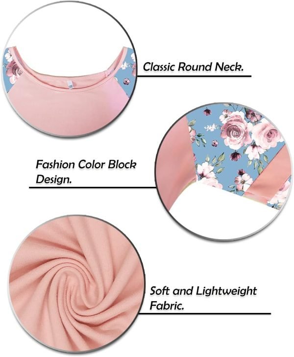 Plus Size T Shirt for Women Long Sleeve Raglan Tops Tee Shirts Color Block Top Leopard Plaid Print XL-5XL 14W-28W