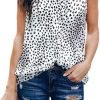 Womens Casual Sleeveless Shirts Halter Neck Leopard Print Tank Top and Blouses