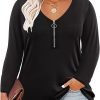Plus Size T Shirt for Women Long Sleeve Raglan Tops Tee Shirts Color Block Top Leopard Plaid Print XL-5XL 14W-28W
