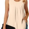 Women's Dressy Chiffon Blouses Crew Neck Sleeveless Tunic Tops Office Cute Work Shirts 2024 Summer Casual Tank Tops