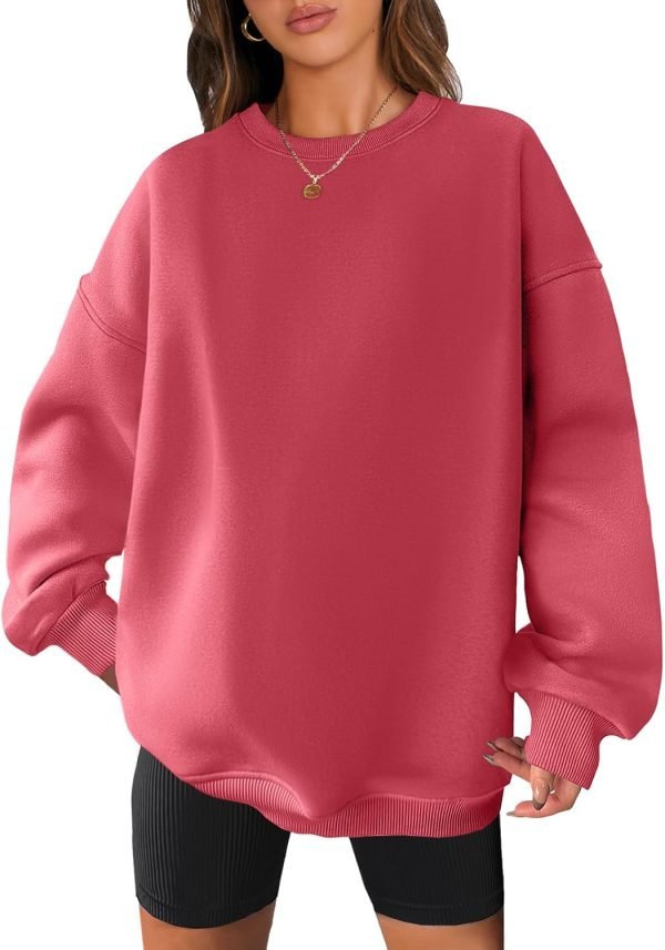 61Pcip0HJsL._AC_SL1500 Women Oversized Sweatshirts Hoodies Fleece Crewneck Pullover Top Casual Fall Outfits Preppy Clothes Teen Girls 2024