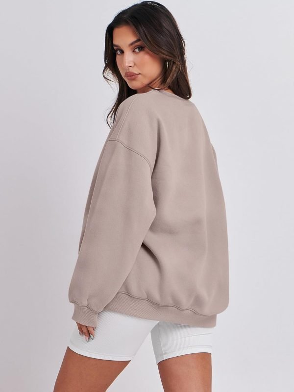 61QOHnMn1GL._AC_SL1500 Women Oversized Sweatshirts Hoodies Fleece Crewneck Pullover Top Casual Fall Outfits Preppy Clothes Teen Girls 2024