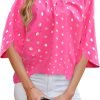 61R6aUMZJBL._AC_SL1500 Women's Chiffon Blouse 3/4 Sleeve Crew Neck Loose Tops Casual Blouses Shirt