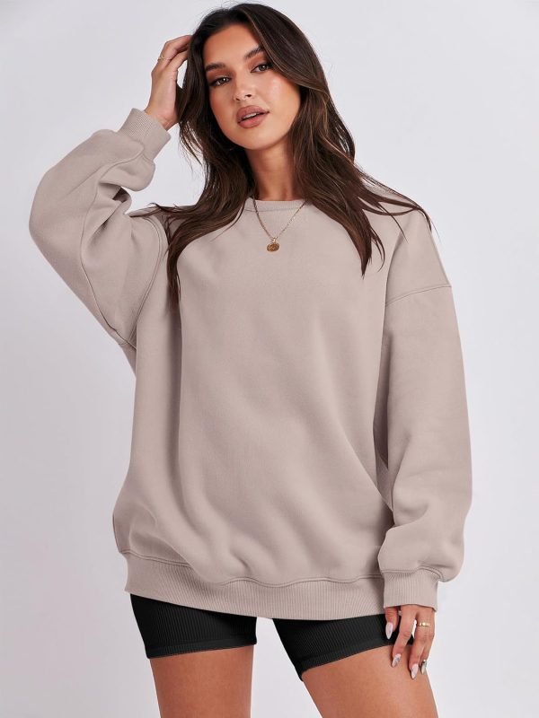 61RjEjs7goL._AC_SL1500 Women Oversized Sweatshirts Hoodies Fleece Crewneck Pullover Top Casual Fall Outfits Preppy Clothes Teen Girls 2024