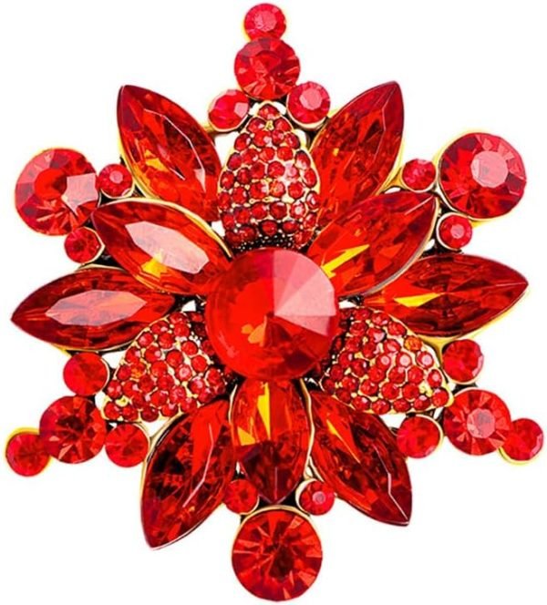 61U19FizxSL._AC_SL1000 Colorful Rhinestone Crystal Sunflower Brooch Pin for Women Dress Hat Decoration