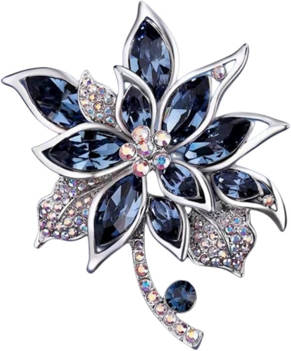 Lavender flower brooch crystal rhinestone tulip brooch elegant accessories jewelry women brooches and pins fashion jewelry wedding flowers lapel pin