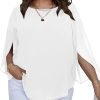 61WFR_FSH8L._AC_SL1500 Women Summer Batwing Sleeve Chiffon Tunic Tops Dressy Scoop Neck Casual Loose Flowy Shirts