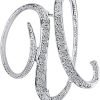 Letter Brooch Pins Initial Rhinestone Brooch for Women Crafts Silvery A-Z