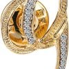 Initial Letter Brooch Pin Small Lapel Pin Tie Tack Name Personalized Gifts for Women Men Gold A-Z