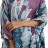 Women Chiffon Blouse Floral Batwing Sleeve Beach Cover Loose Tunic Shirt Tops