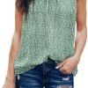 Womens Casual Sleeveless Shirts Halter Neck Leopard Print Tank Top and Blouses
