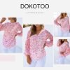 Women's Casual Boho Floral Print V Neck Long Sleeve T Shirt Blouses