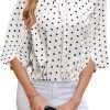 61fp5b7U3tL._AC_SL1500 Women's Chiffon Blouse 3/4 Sleeve Crew Neck Loose Tops Casual Blouses Shirt