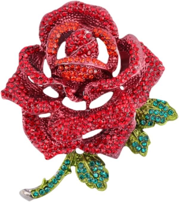 Lavender flower brooch crystal rhinestone tulip brooch elegant accessories jewelry women brooches and pins fashion jewelry wedding flowers lapel pin