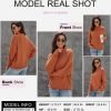 Womens 2024 Winter Fall Solid Turtleneck High Neck Balloon Long Sleeve Sweaters Pullover Outerwear