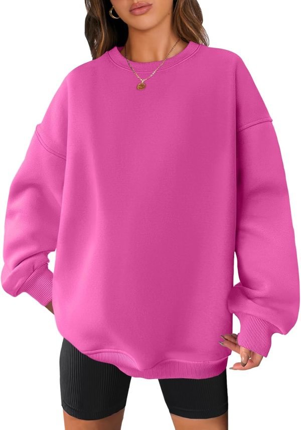 61kHzhhTllL._AC_SL1500 Women Oversized Sweatshirts Hoodies Fleece Crewneck Pullover Top Casual Fall Outfits Preppy Clothes Teen Girls 2024