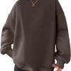 61m89UnrcOL._AC_SL1500 Women Oversized Sweatshirts Hoodies Fleece Crewneck Pullover Top Casual Fall Outfits Preppy Clothes Teen Girls 2024