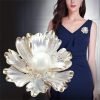 Peony Flower Brooch Vintage Pearl Brooch Lady Oil Drip Alloy Corsage Elegant Bezel Flower Pearl Brooch Banquet Wedding Exquisite Jewelry Gift Suitable for Female Friends
