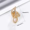 Initial Letter Brooch Pin Small Lapel Pin Tie Tack Name Personalized Gifts for Women Men Gold A-Z