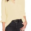 Women Button Down Shirts with Pockets Long Sleeve Office Blouses Casual Business Tops Slim Fit Chiffon Shirts S-XXL