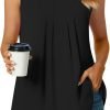 Women's Dressy Chiffon Blouses Crew Neck Sleeveless Tunic Tops Office Cute Work Shirts 2024 Summer Casual Tank Tops