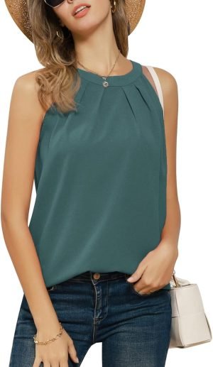 61wF9lJ5BeL._AC_SL1500 Sequin Halter Tops for Women Sleeveless Dressy Sparkle Tank Camisole Tops Party Club Cocktail Vest Shirt