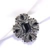 Vintage Austrian Crystal Rhinestone Cross Flowers Shaped Brooch Pin Elegant Jewelry For Women Girls